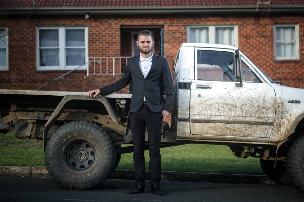 HAPPENING FOR YEARS: Four-wheel-drive enthusiast Jeremy Dillon with his Toyota Hilux 4x4. Picture: Adam McLean. 
