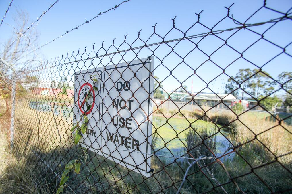 The site at Albion Park that was contaminated with toxic fire-fighting foam - the state government has moved to ban the product in NSW. Picture: Adam McLean