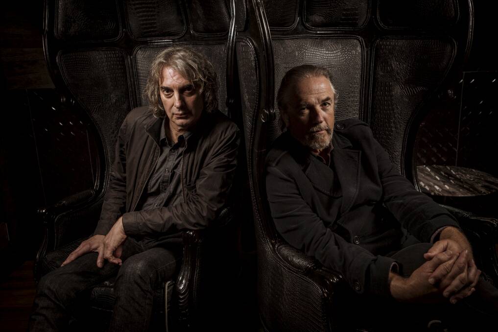Peter Koppes and Steve Kilbey of The Church are embarking on a 30 year reunion tour, starting in Thirroul. Picture: Chris Hopkins