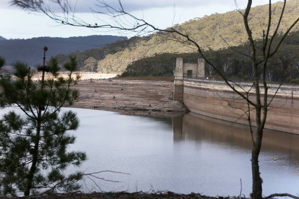 RUNNING LOW: WaterNSW has raised concerns that longwall mining could crack the walls of Cordeaux dam.