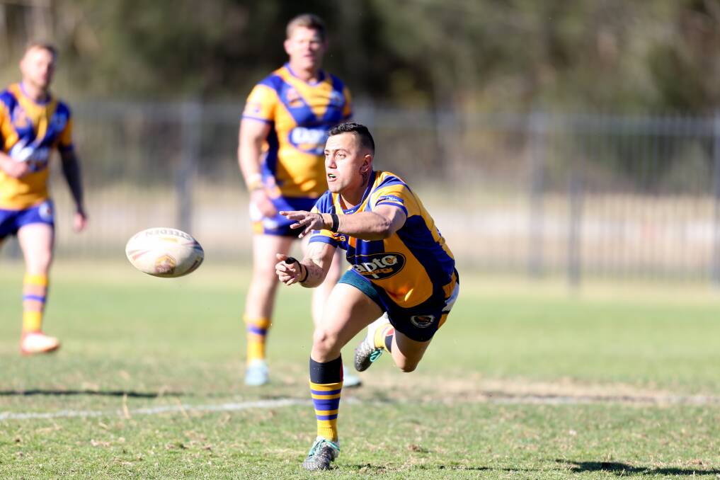 STORMING HOME: Dapto hooker Tyson Tamakaha in action in the Canaries minor semi-final win over Collegians on Saturday. Picture: Georgia Matts