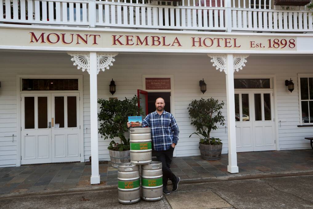 Ghost story: Licencee Daine Blackburn has seen his Mt Kembla Village Hotel make the cut for a book about the state's historic pubs. Picture: Sylvia Liber