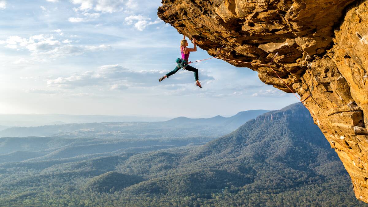 One of Australia's best women's rock climbers Monique Forestier. Picture: Simon Carter /Onsight Photography