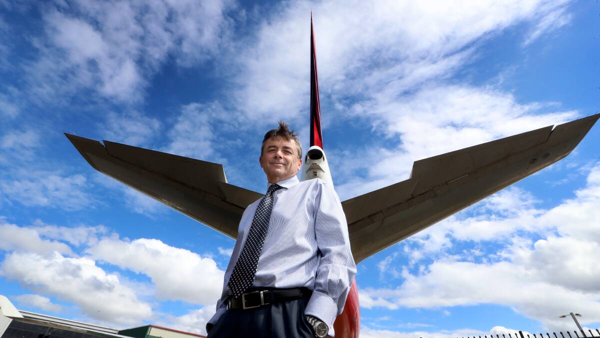 Fly Corporate airline network and strategy manager Jeff Boyd at the Illawarra Regional Airport on Wednesday. Picture: Sylvia Liber