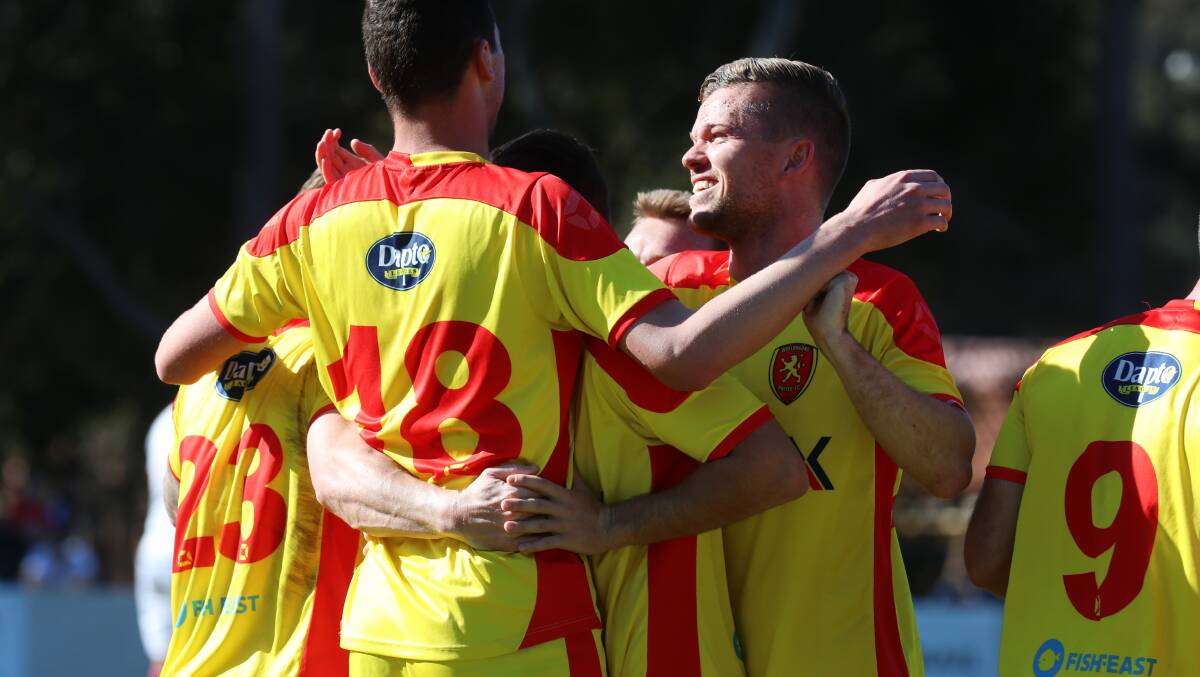 CELEBRATE: Wollongong United will play Bulli in the grand final. Picture: Sylvia Liber.