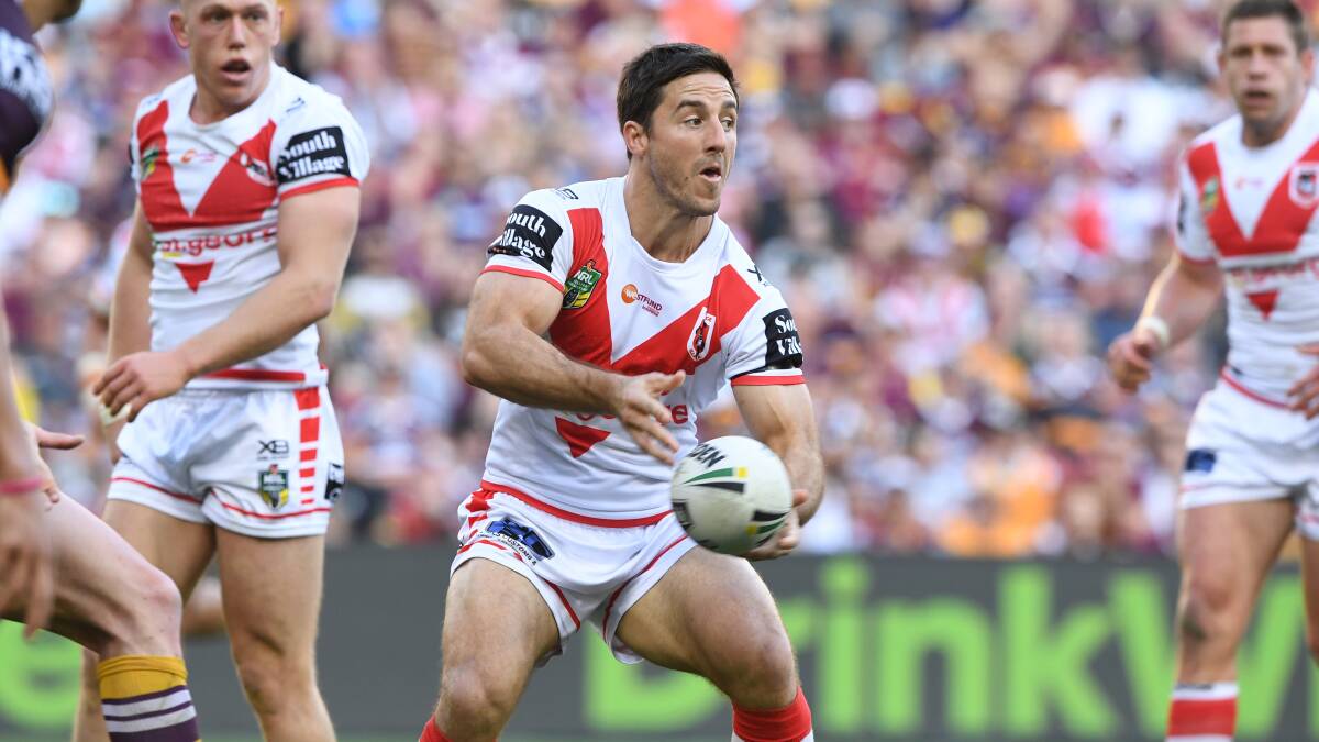 Stepping up: Dragons halfback Ben Hunt. Picture: AAP image/Dave Hunt. 