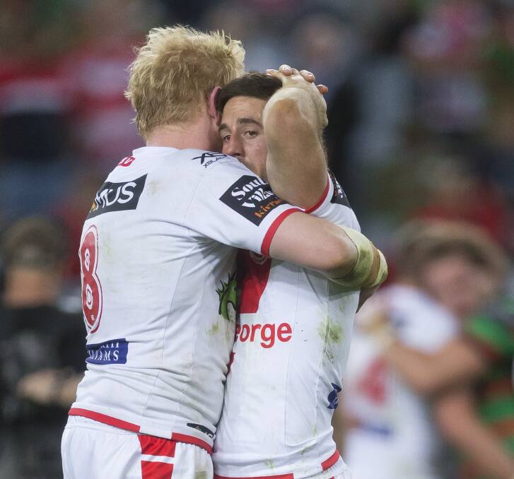 TOUGH YEAR: Ben Hunt with James Graham. Picture: AAP 