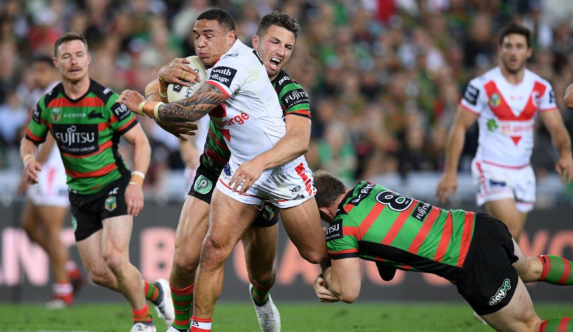 Leading the charge: Tyson Frizell is one of 13 St George Illawarra men and women selected for the Prime Minister's XIII. Picture: AAP Image/Dan Himbrechts.