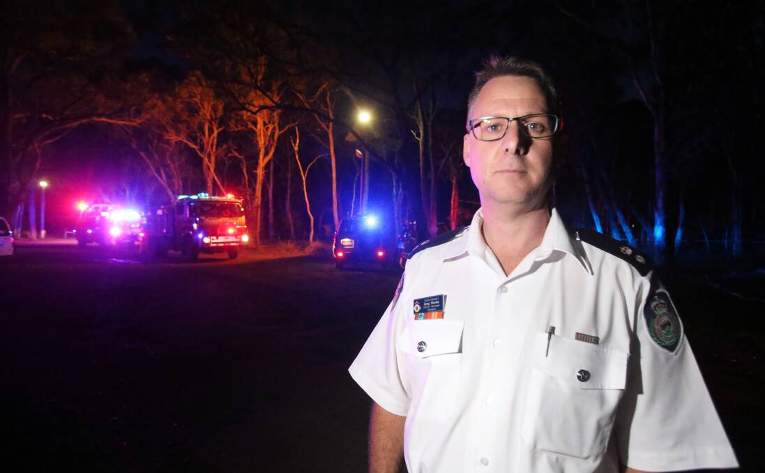 'You will get caught,' says Superintendent Greg Wardle  - at the scene of several grass fires at the Croome Road Sporting Complex on Wednesday. Picture: Robert Peet