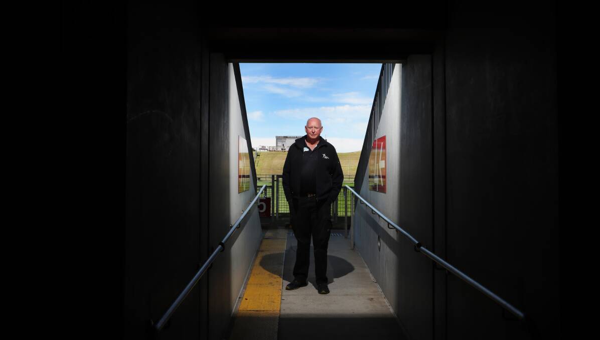 Long serving security guard Ross Hush at WIN Stadium or Entertainment Centre. Picture: Sylvia Liber
