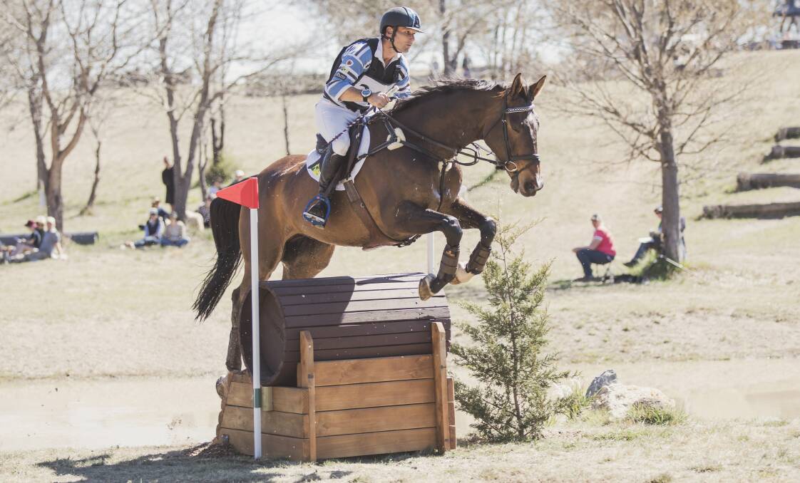 Dual talents: Equestrian rider Shane Rose breaks in a number of young racehorses. Picture: Jamilla Toderas.