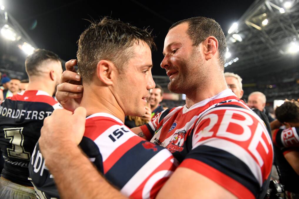 COURAGE: Roosters halfback Cooper Cronk carried a broken scapula into Sunday's grand final. Picture: AAP