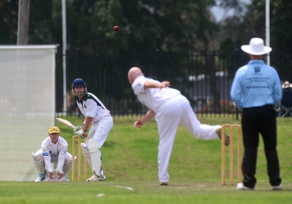 Facing up: Corrimal's Lachlan Smith against Helensburgh at Ziems Park on Saturday.  Picture: Sylvia Liber
