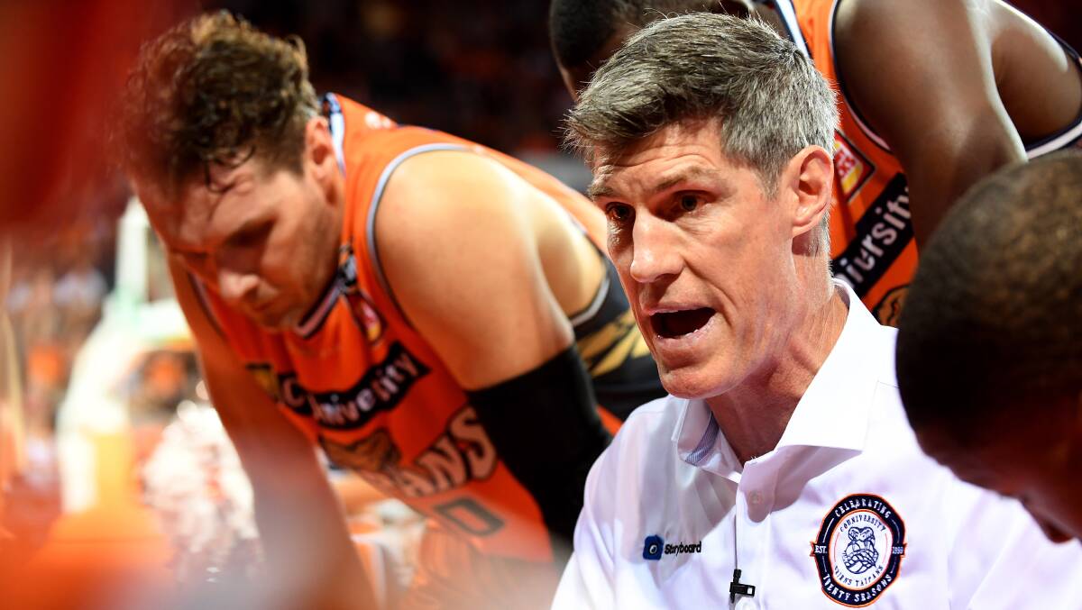 TOUGH ROAD: Cairns Taipans coach Mike Kelly remains confident in his troops despite a difficult campaign. Picture: AAP Image/Brian Cassey