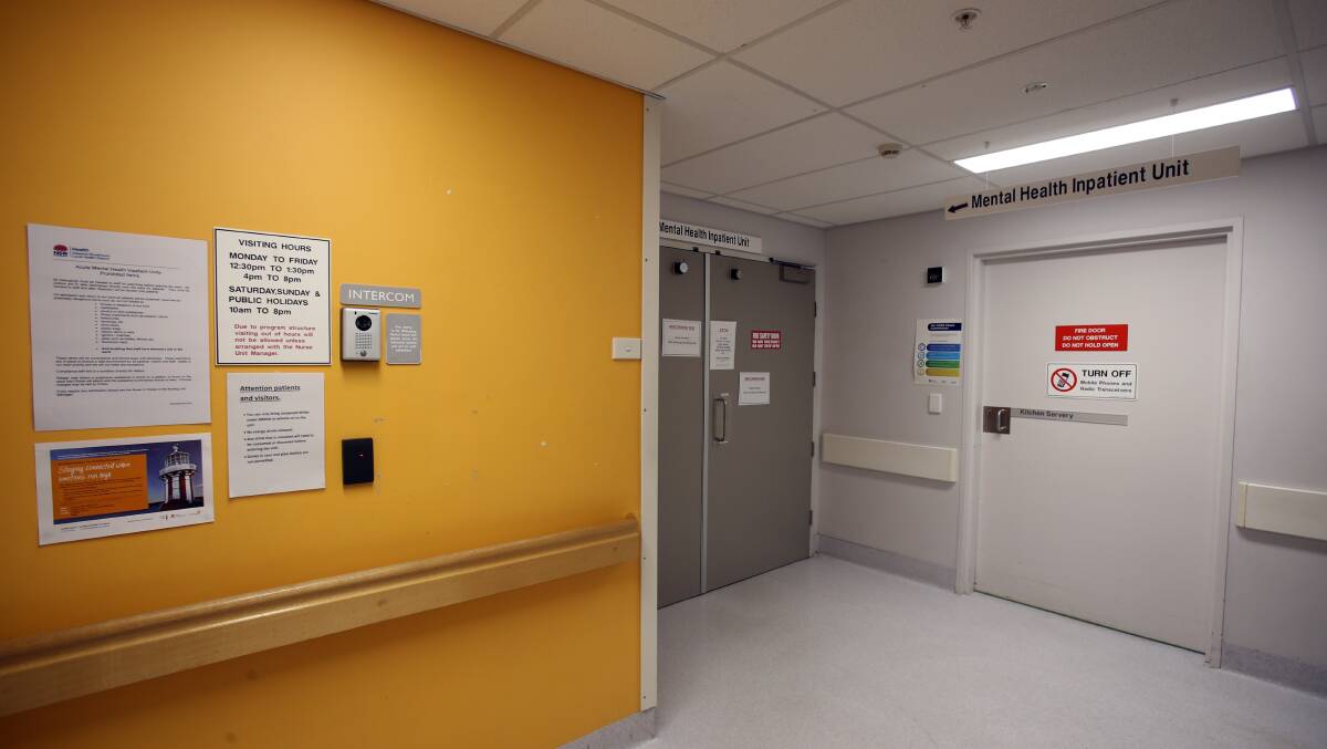 The entrance to the Wollongong Hospital unit. Picture: Robert Peet