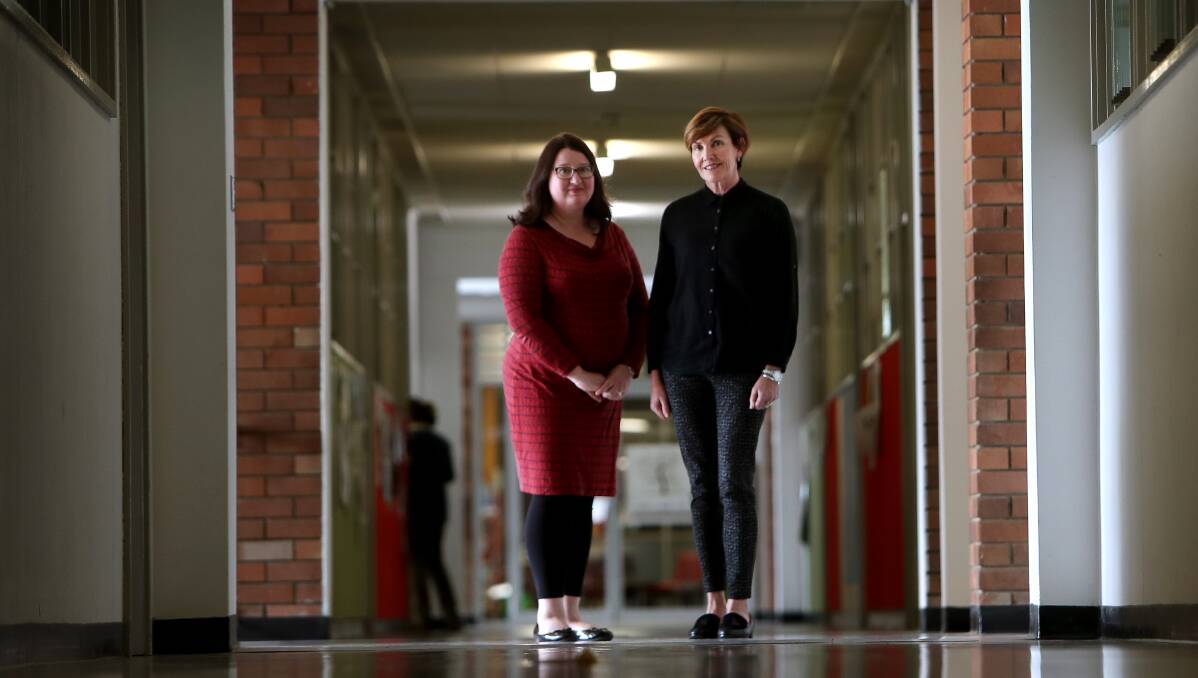 SUPPORTERS: Five Islands Secondary College school counsellor Heidi Page and senior psychologist education Jennifer McKinnon support government moves to boost school counsellor numbers. Picture: Sylvia Liber.