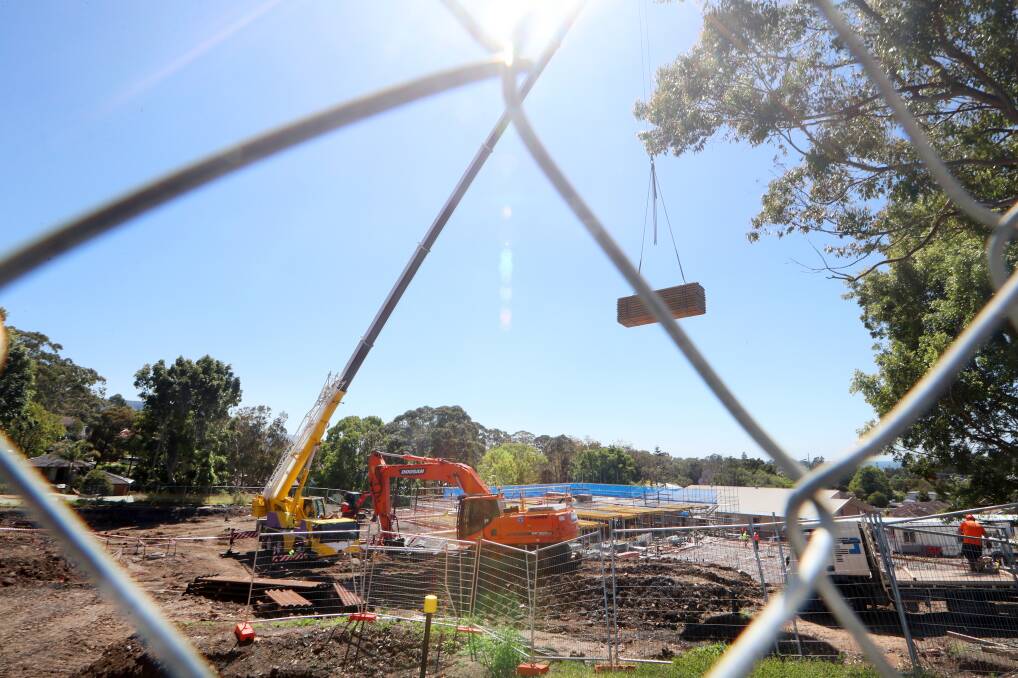 Under construction: Work has begun on the Bulli Aged Care Centre of Excellence, with the $50 million project expected to be completed early next year. Picture: Sylvia Liber