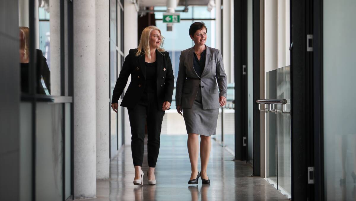 Nepean Regional Security managing director Gina Field and NSW Minister for Women Tanya Davies. Picture: Adam McLean.