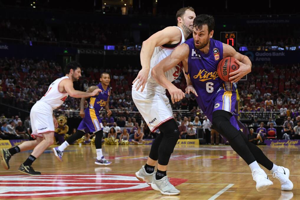 RAGING: Sydney big man Andrew Bogut has led a vocal campaign against flopping in the NBL. Picture: AAP