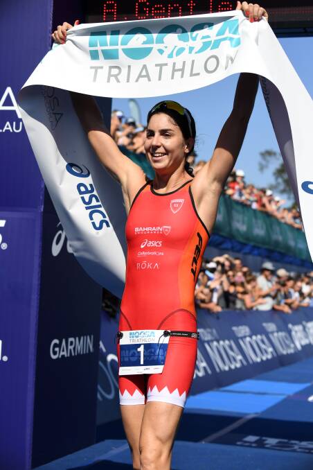 Success: Ashleigh Gentle. Picture: AAP Image/Supplied by Noosa Triathlon