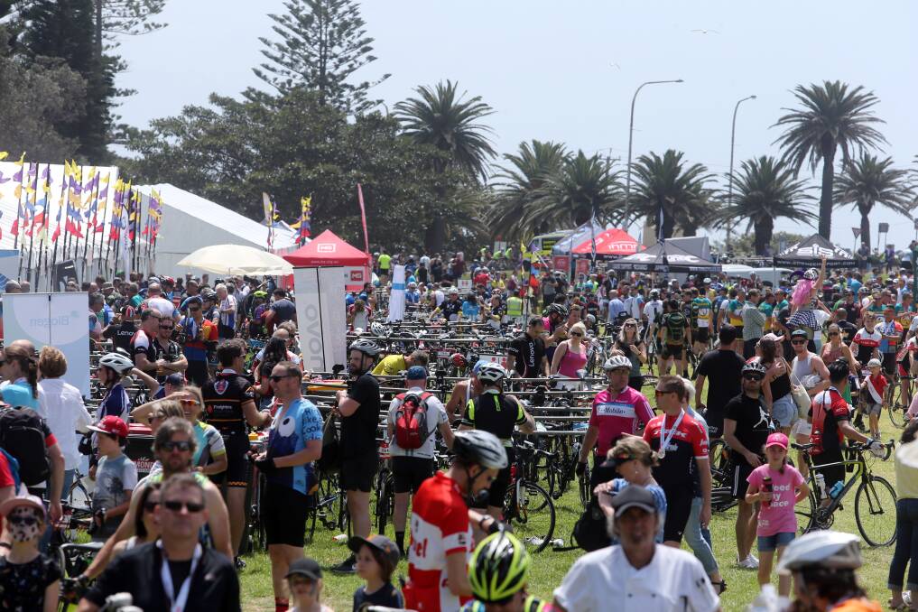 The Sydney to Gong bike ride is just one example of how the city can benefit from cycling events. Picture: Robert Peet