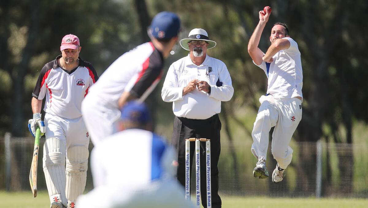 All-round showing: Mitch Watterson impressed with both bat and ball for Shellharbour on Saturday. Picture: Adam McLean.