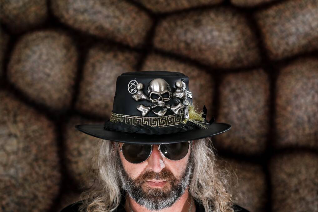 Unlocking the Doors lead singer Rich Mikic with his custom-made hat - authentic to the one Jim Morrison wore during at one of his final concerts in Miami. Picture: Adam McLean