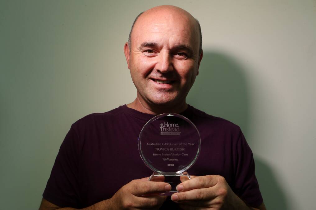 Top performer: Wollongong carer Novica Blazeski recently achieved recognition as the first male winner of the National Caregiver of the Year. Picture: Sylvia Liber