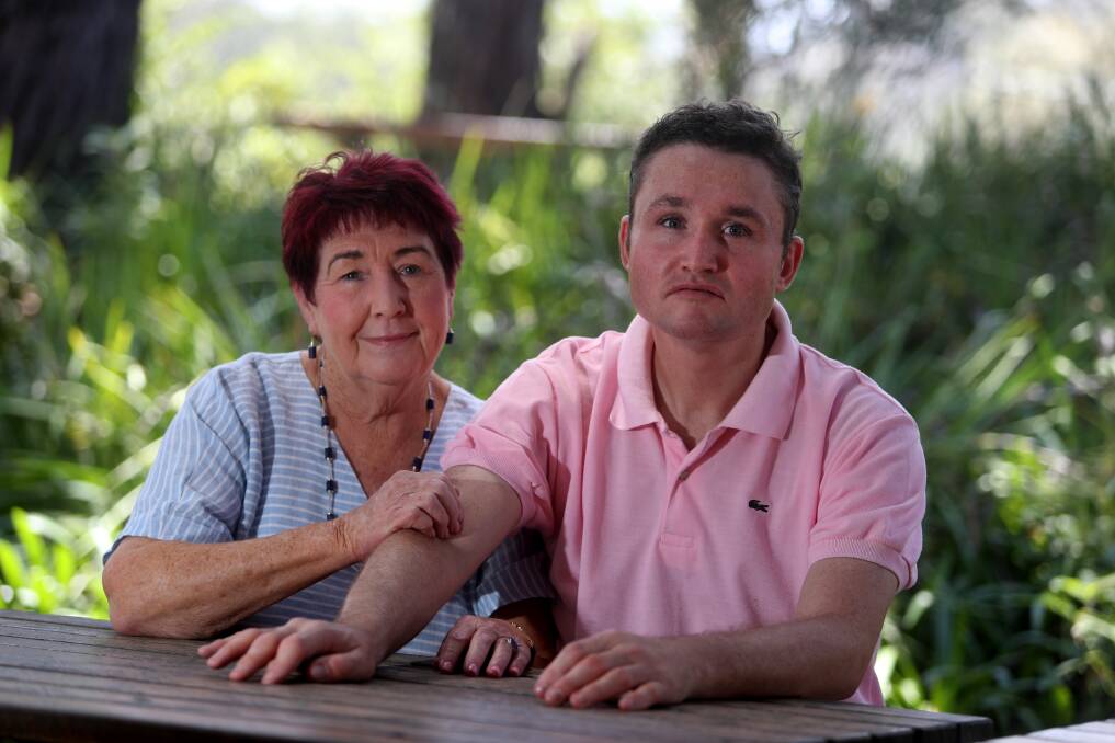 Waiting game: Kerry Stratton waited up to 12 months for vital speech and occupational therapy for her son Matthew after the transition to the NDIS. Picture: Robert Peet