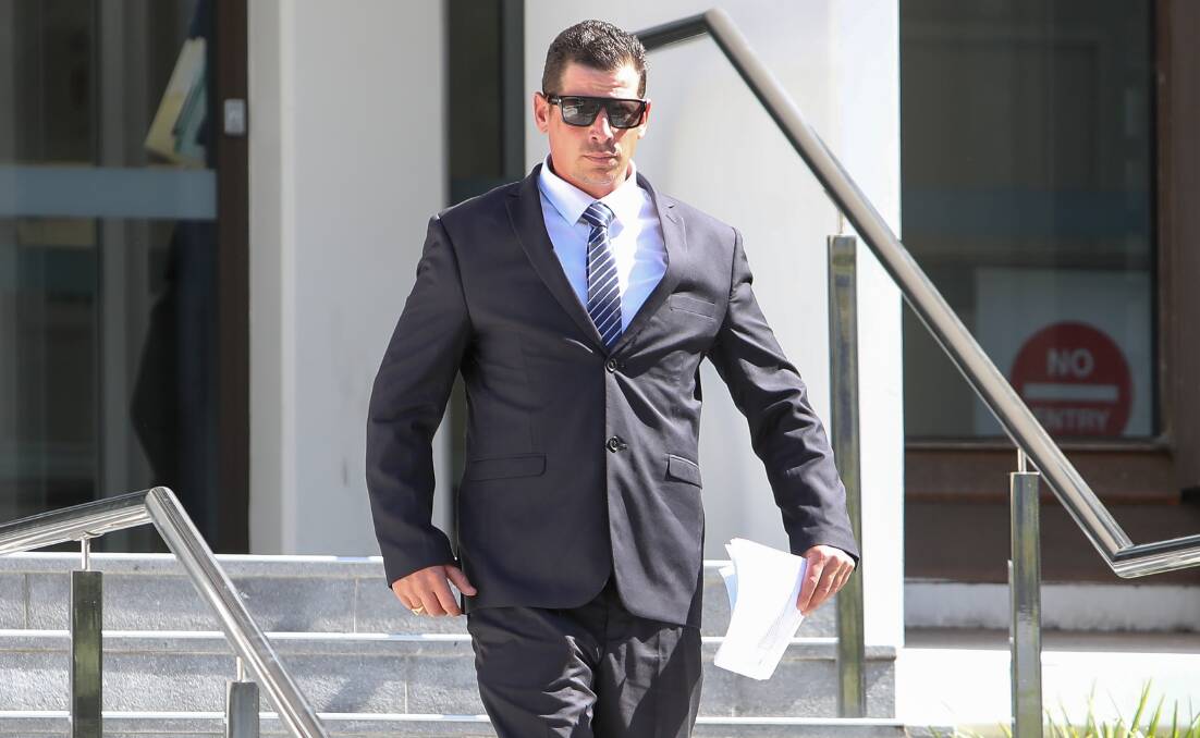 Sentenced: Jason Amoroso leaves Wollongong courthouse on Wednesday after narrowly escaping more time behind bars