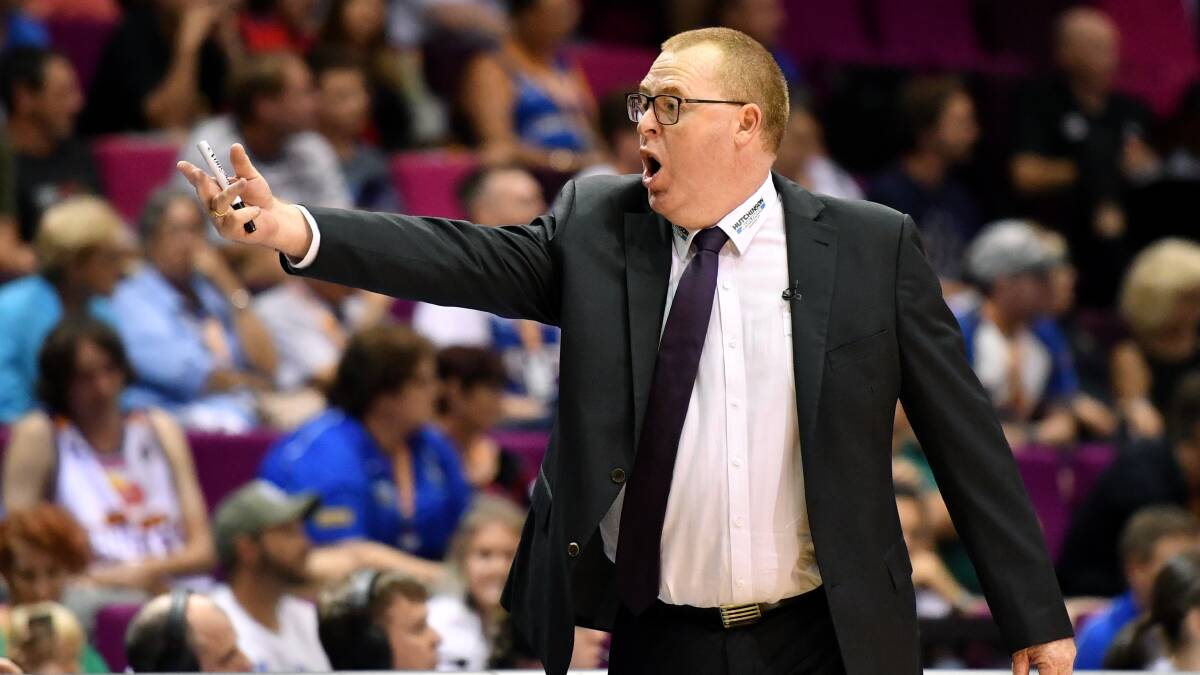FALLING SHORT: Hawks coach Rob Beveridge felt his side missed their opportunities in a loss to Brisbane Bullets. Picture: AAP Image/Darren England