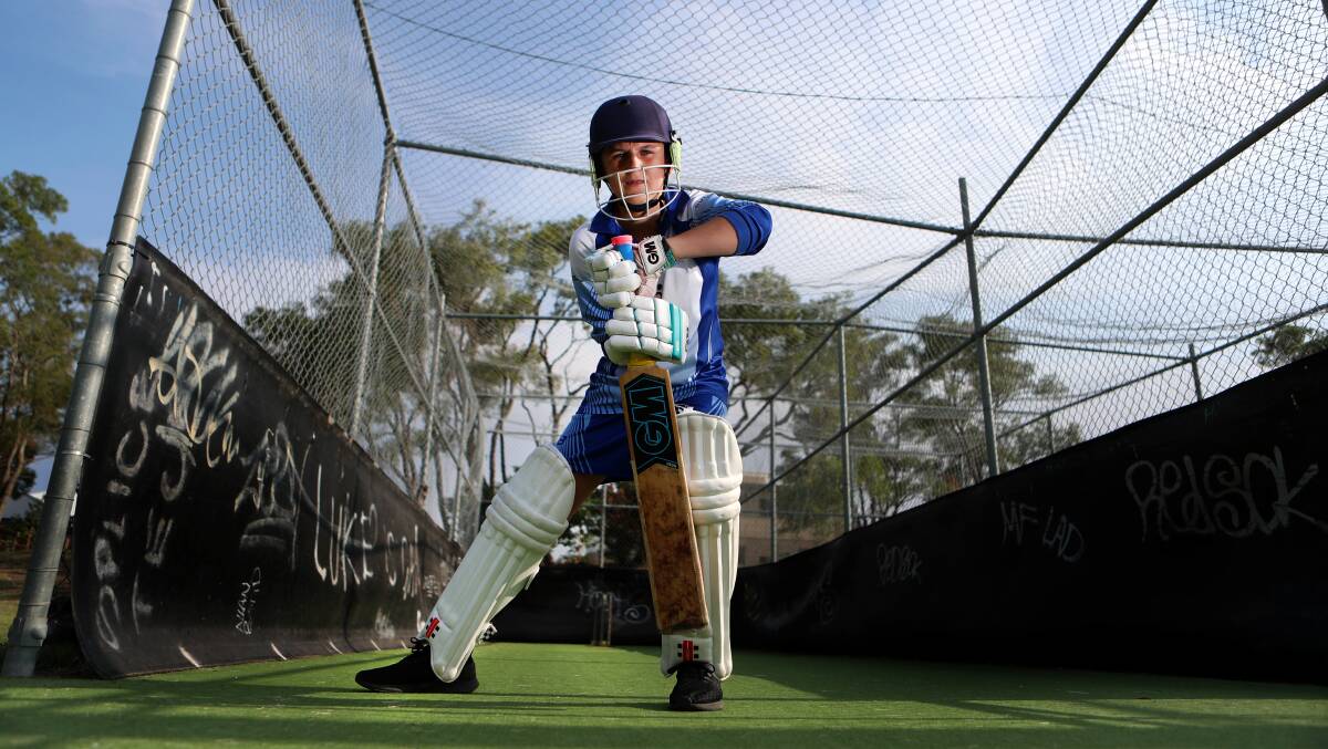 Batting talent: Zane Taylor is looking to go big in the upcoming junior cricket finals. Picture: Sylvia Liber.