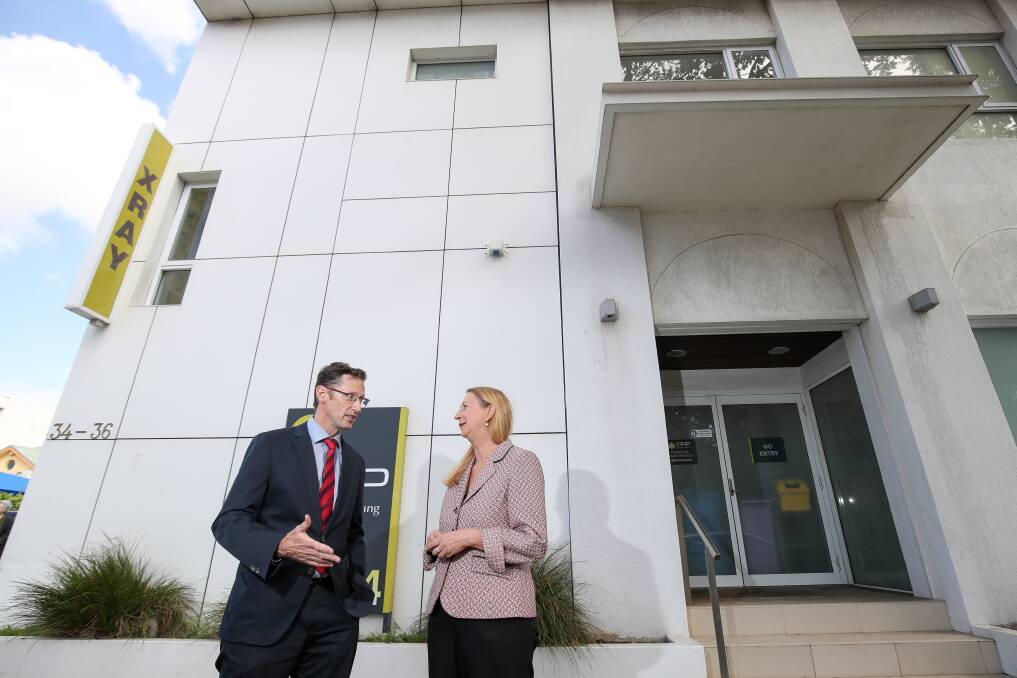 Health plan: Whitlam MP Stephen Jones and Cunningham MP Sharon Bird said Labor's plan to invest more in Medicare would enable access to millions of free scans and tests for cancer patients. Picture: Adam McLean