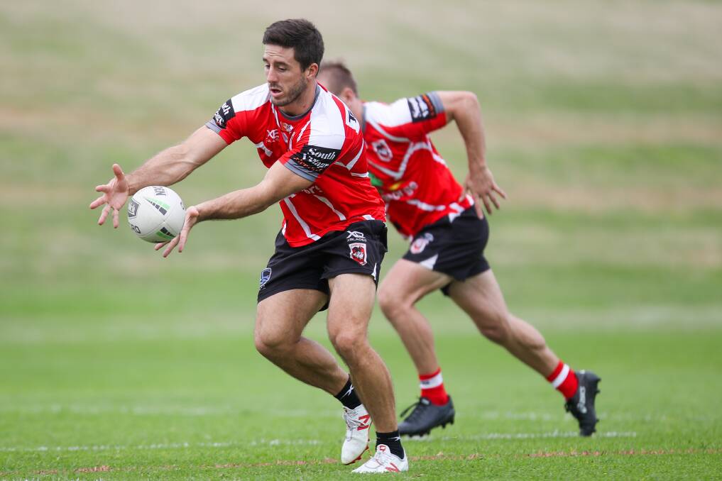 IN FORM: Dragons halfback Ben Hunt at training this week. Picture: Adam McLean. 