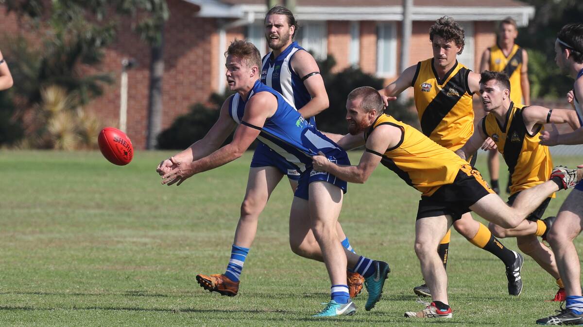 Goal scorer: Callum McFadden had two goals in Figtree's victory over Northern Districts on Saturday. Picture: Robert Peet.