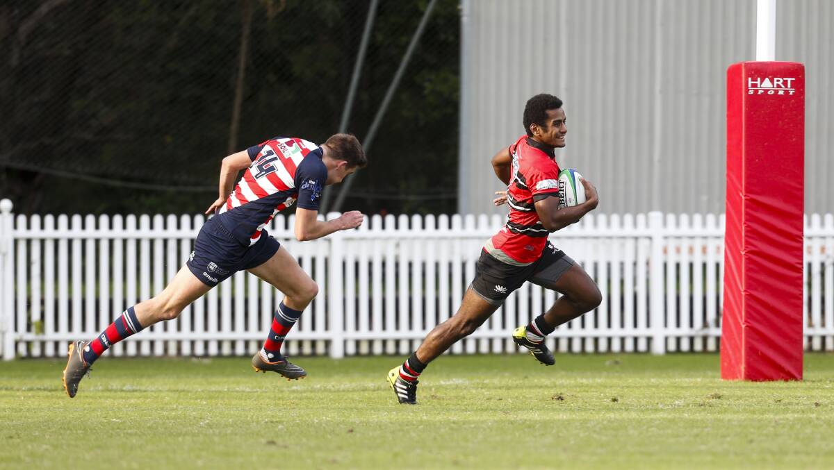 Attacking threat: Tech back Aisake Tuevu was selected this week for NSW Country. Picture: Anna Warr.