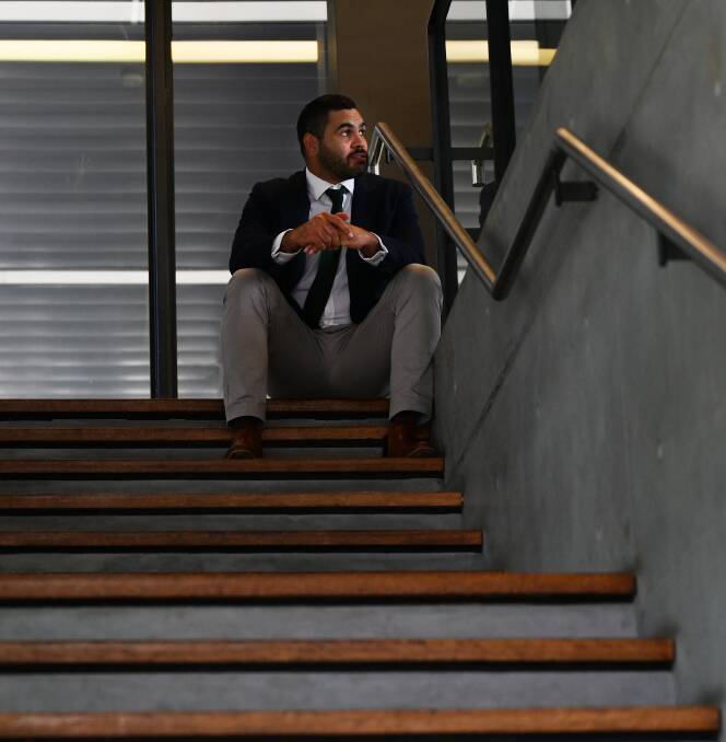 TOUGH: Rabbitohs skipper Greg Inglis has endured well-publicised mental health struggles since being forced in pemature retirement earlier this year. Picture: AAP