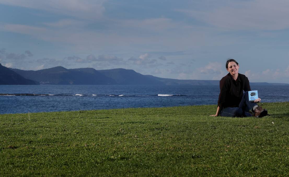 Author Helena Fox spent many days with her laptop at Sandon Point in Bulli, penning her debut novel. Picture: Robert Peet