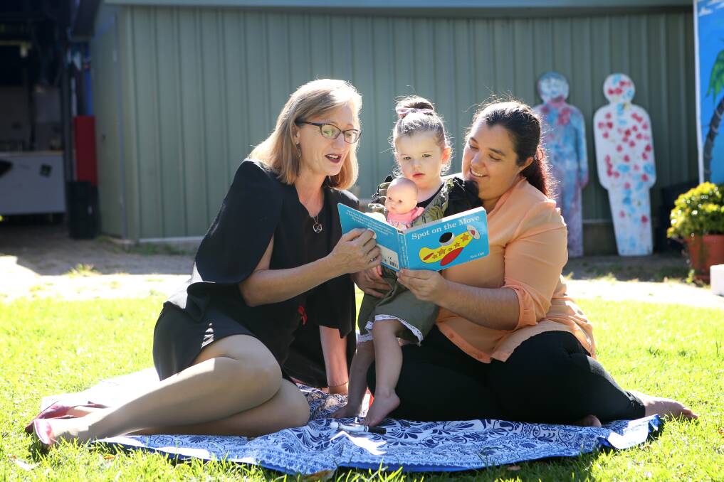 SUPPORT FOR PARENTS: Big Fat Smile CEO Jenni Hutchins promotes the inclusion services offered to Alana Lucas and her daughter Alice. Picture: Sylvia Liber