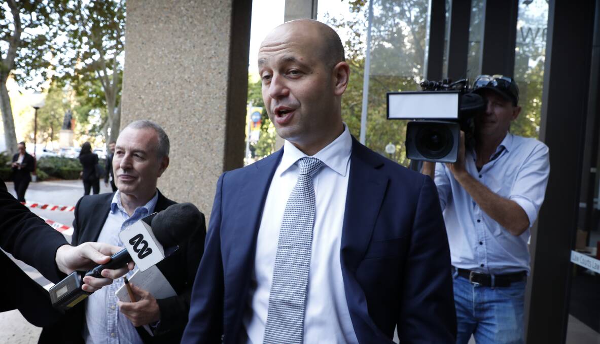 Grilled: NRL CEO Todd Greenberg leaves the NSW Federal Court in Sydney on Wednesday. Picture: AAP Image/Chris Pavlich