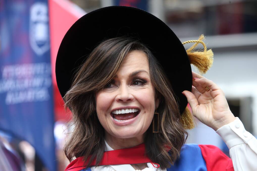 HAPPY: Lisa Wilkinson received a Honorary Doctorate of Letters from UOW. Picture: Sylvia Liber