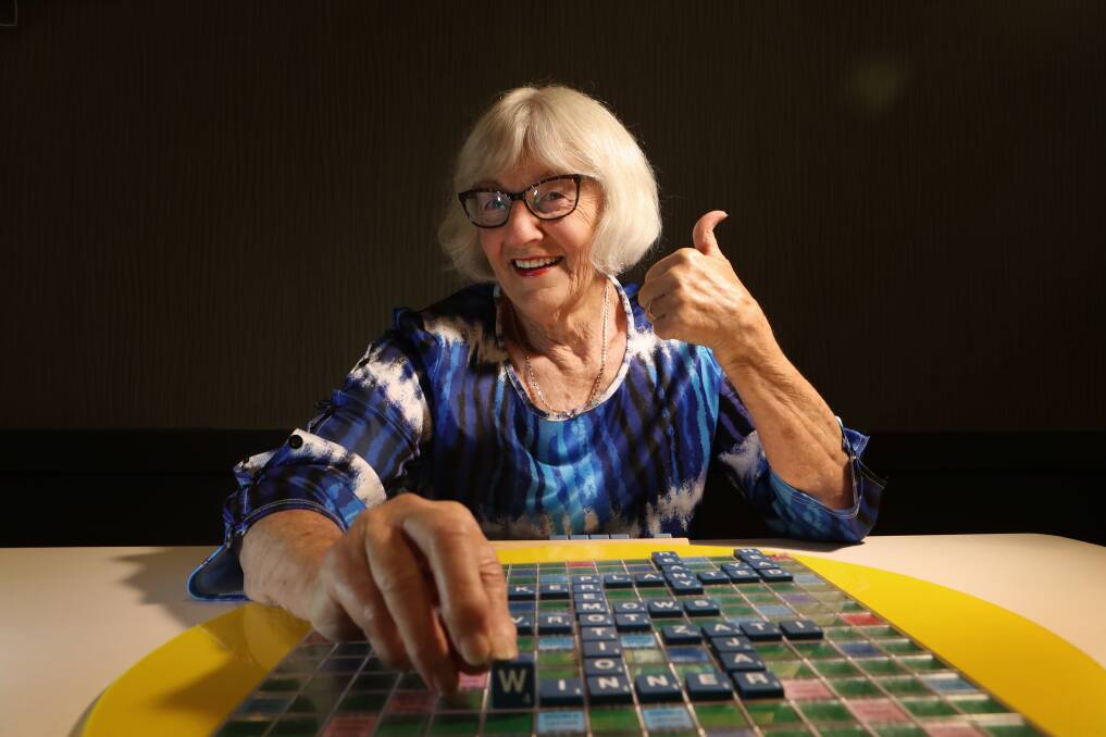 Co-founder of Wollongong Order of Really Dedicated Scrabblers Rene Chelton recently won the much coveted Australian Scrabble Plate at the national championships in Tasmania. Picture: Sylvia Liber