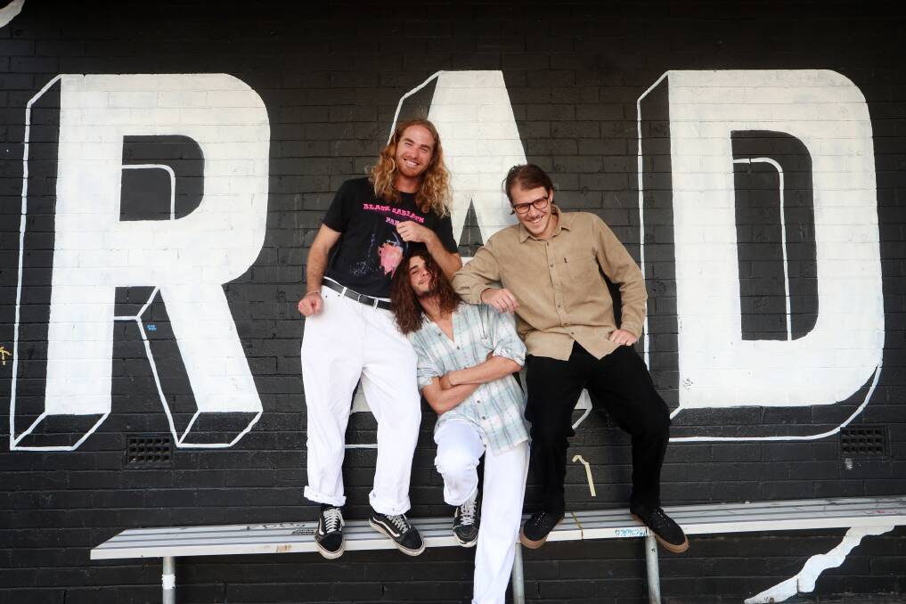 GOODBYE: The band Left Side Filter - Wade Miller-Duncan, Blake Lauricella and Caleb McKinnirey - will play their last Rad Bar show this weekend and bid farewell to the venue that helped them so much with their musical career. Picture: Sylvia Liber