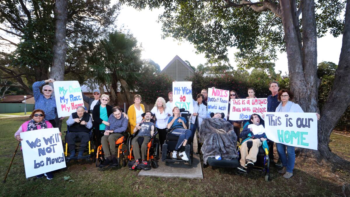 The families and their loved ones at Mount View, which is at risk of closure. Picture: Sylvia Liber