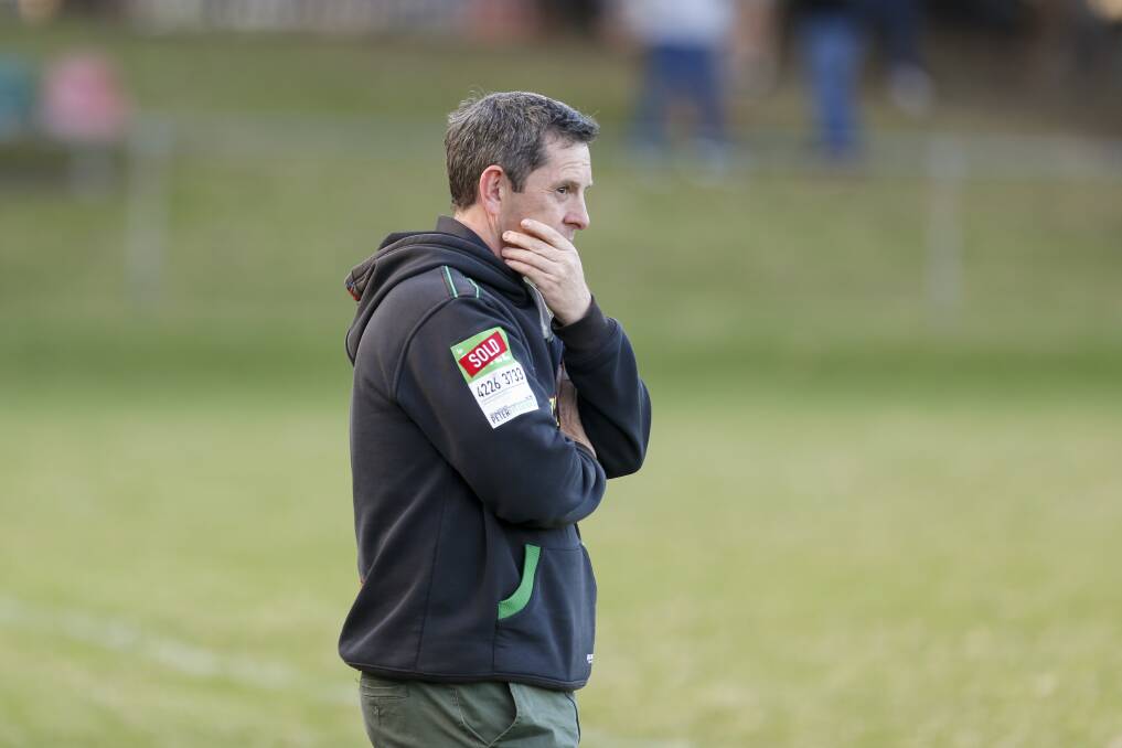 BRAVE: It didn't end with a win but Corrimal rallied around coach Sean Maloney following the passing of his father on Saturday. Picture: Anna Warr