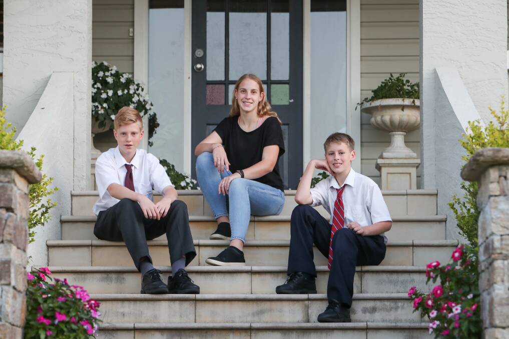 SIBLING FILM STARS: Campbell,14, Emily,16 and Isaac Ellis,12, who are in the new film The Least of These: Graham Staines Story. Picture: Adam McLean