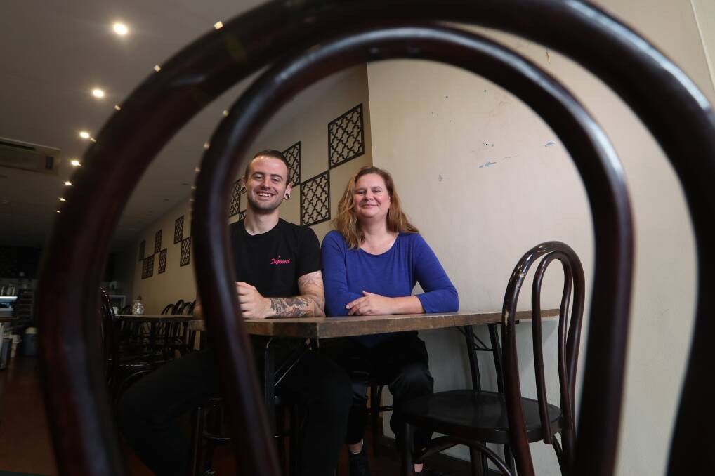 Scott Mileto and Mandy Booker inside the new pay-as-you-feel vegetarian restaurant, Good Will Only, which opens on June 3. Picture: Sylvia Liber