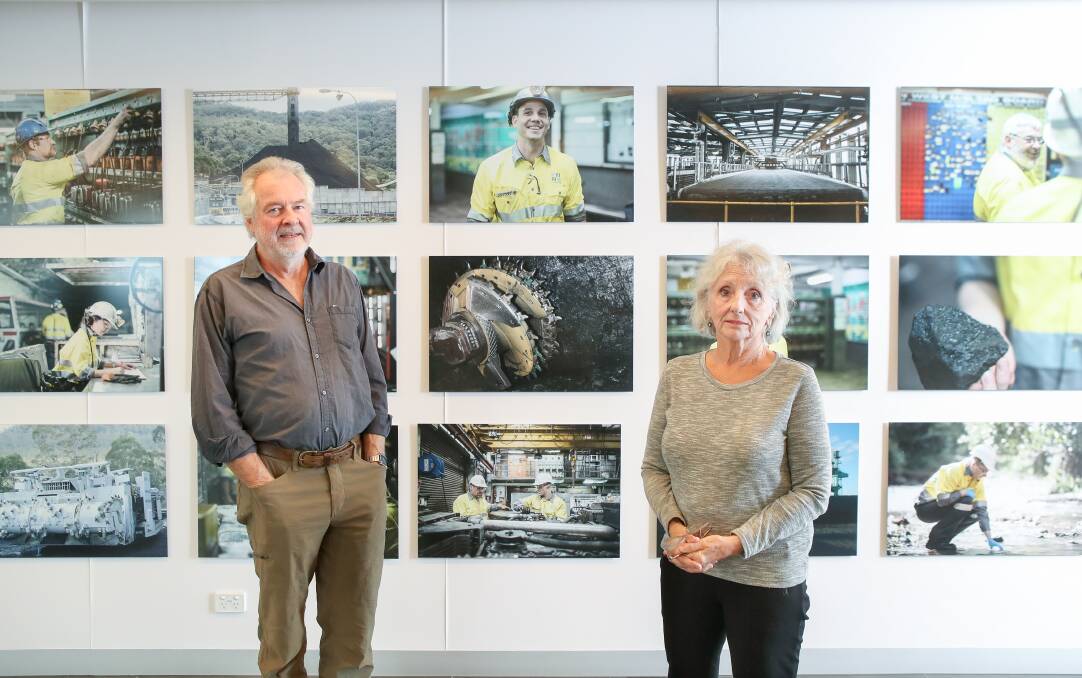 REMEMBERING: Artists Paul Johnson and Gail Mason are working on a memorial to the Appin mine disaster of 1979, where 14 miners lost their lives. Picture: Adam McLean