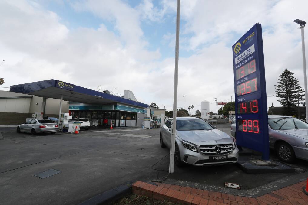 Good deal: As of Tuesday morning, the Metro petrol station at Berkeley was selling the cheapest regular unleaded fuel in the Illawarra - which is good to know as we head towards a long weekend. Picture: Robert Peet