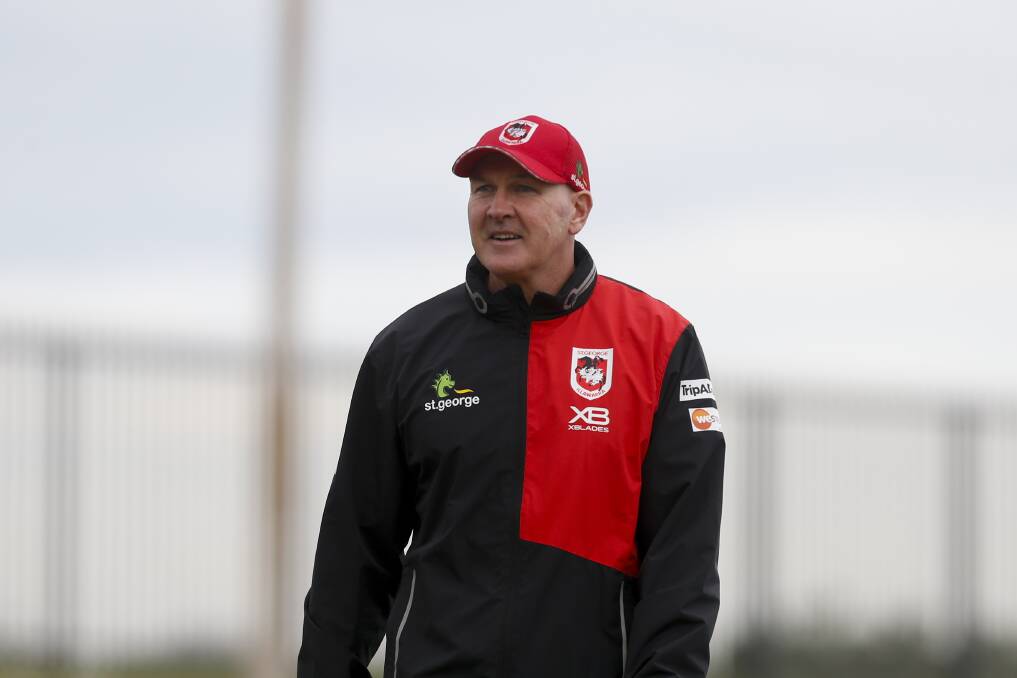 STRONG SUPPORT: Dragons coach Paul McGregor has backed an Illawarra cross-code charity effort in support of firefighting efforts. Picture: Anna Warr